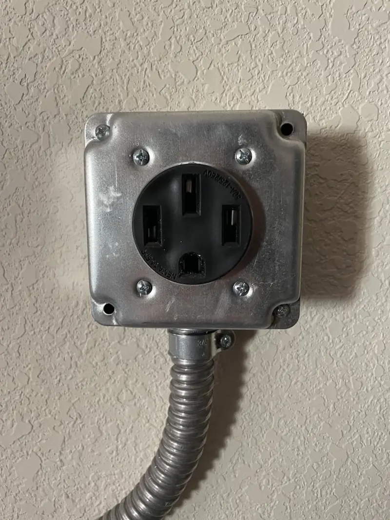 NEMA 14-50 outlet installed for Electrical Panel Upgrade in Gibson